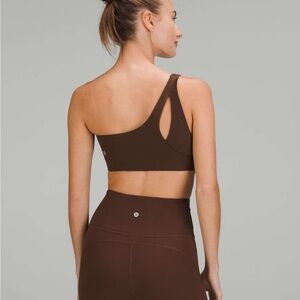Lululemon Asymmetrical Ribbed Nulu Sports Bra - Brown
